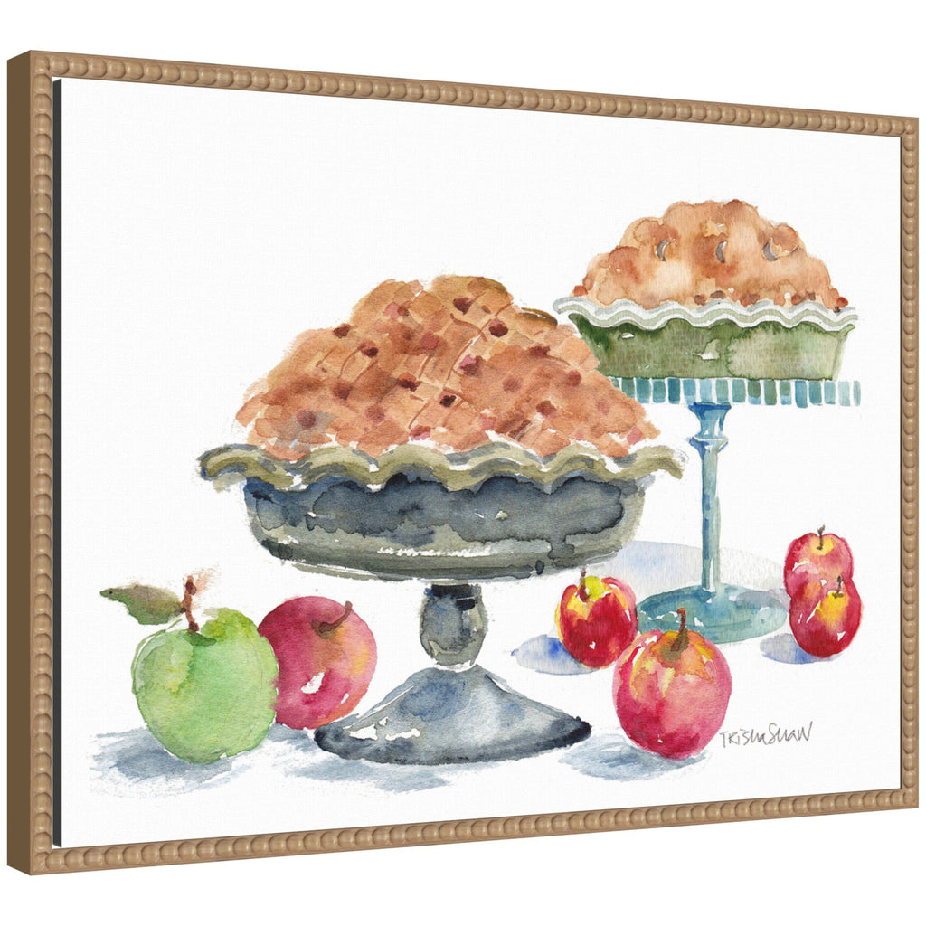 Sylvie 2 Apple Pies With Fruit Framed Canvas by Patricia Shaw