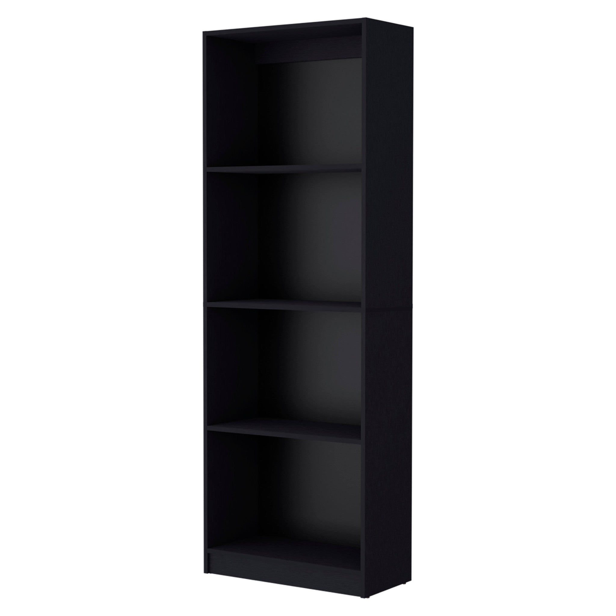 71 Black Four Tier Bookcase