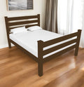 Coffee Solid Wood Queen Bed Frame
