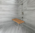 18 X 26 Brown Teak Rectangular Shower Bench