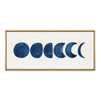 Sylvie Linear Moon Phases Framed Canvas by Teju Reval