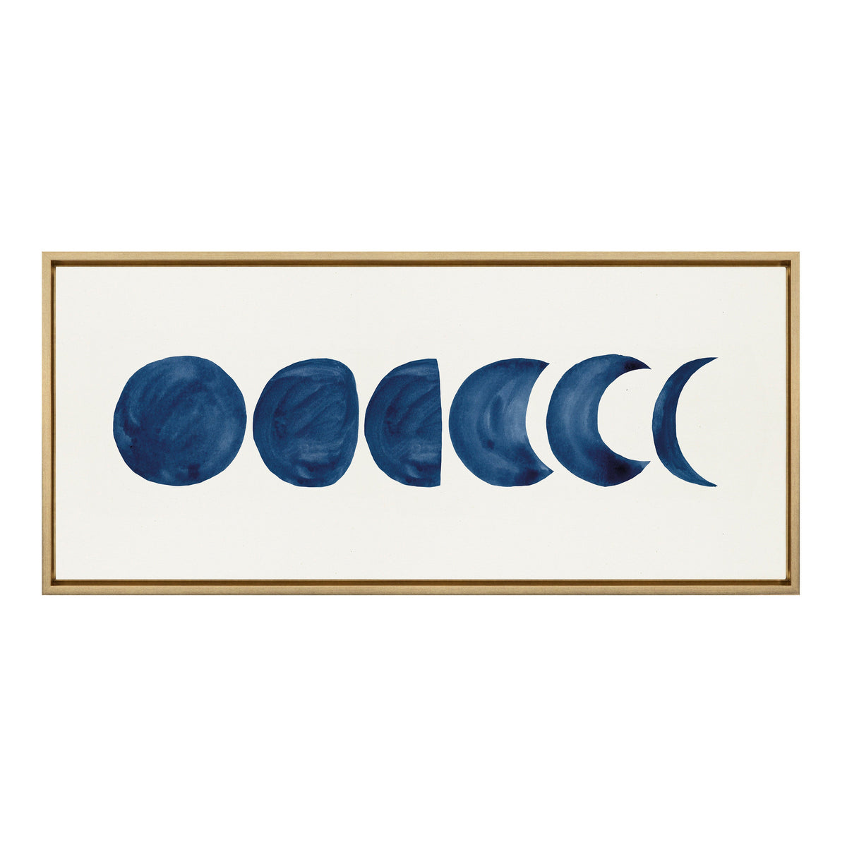 Sylvie Linear Moon Phases Framed Canvas by Teju Reval
