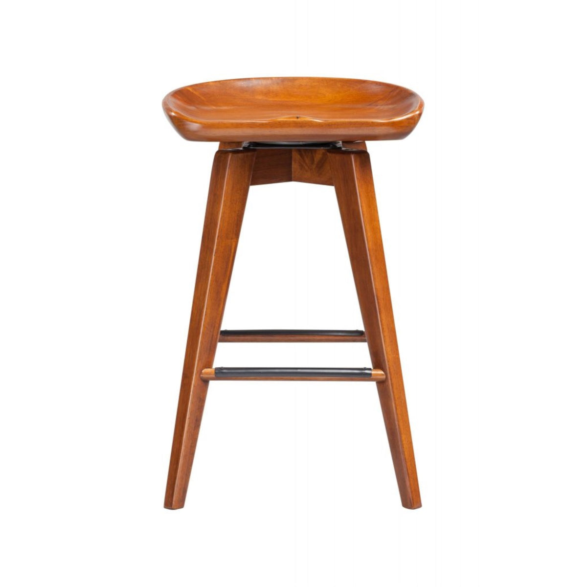 Boraam Bali Counter Height Swivel Stool, 24Inch, Walnut