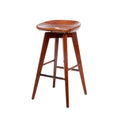 29 Inch  Bali Swivel Bar Stool, Walnut