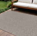 8 X 10 Gray And Light Gray Geometric Indoor Outdoor Area Rug