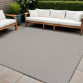 6 Ivory And Charcoal Square Geometric Indoor Outdoor Area Rug