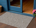 3 X 5 Gray And Light Gray Geometric Indoor Outdoor Area Rug