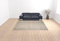 9 X 12 Ivory And Brown Geometric Area Rug
