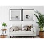 Humpback Whale 2 Piece Framed Wall Art Print Set by Laura Evans