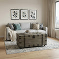 22 Brown Reclaimed Wood Distressed Trunk Coffee Table