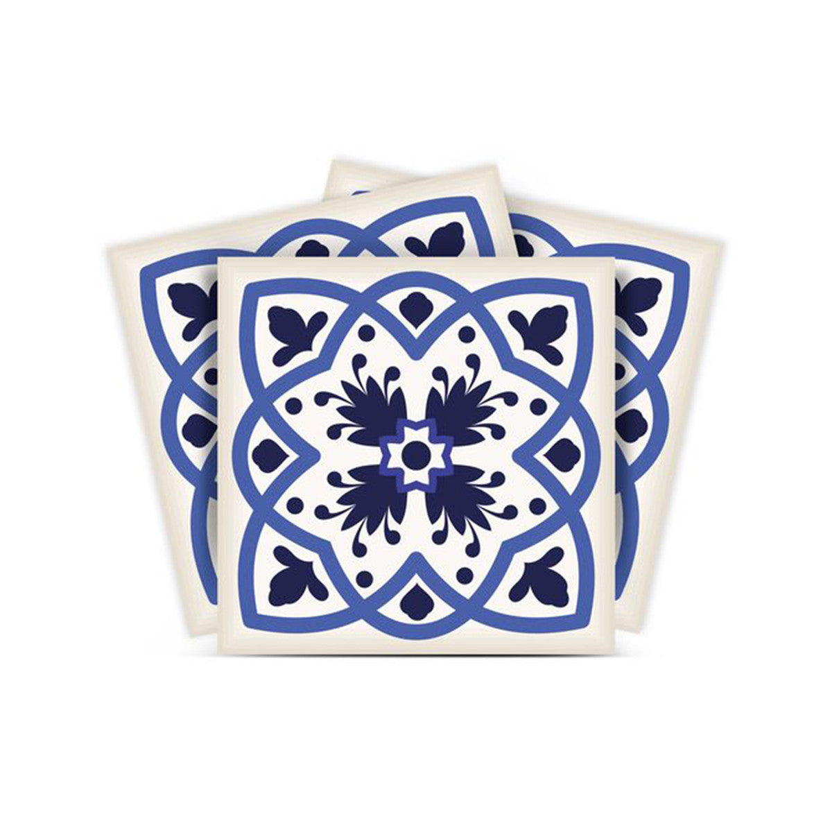 12 X 12 Blue And White Mosaic Peel And Stick Removable Tiles