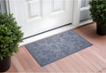 24 X 36 Light Gray Rubber Botanical Leaves Outdoor Door Mat