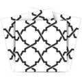 12 X 12 Black and White Prism Peel and Stick Removable Tiles