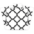 12 X 12 Black and White Quatrefoil Peel and Stick Tiles