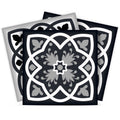 12 X 12 Black White and Gray Baz Peel and Stick Removable Tiles
