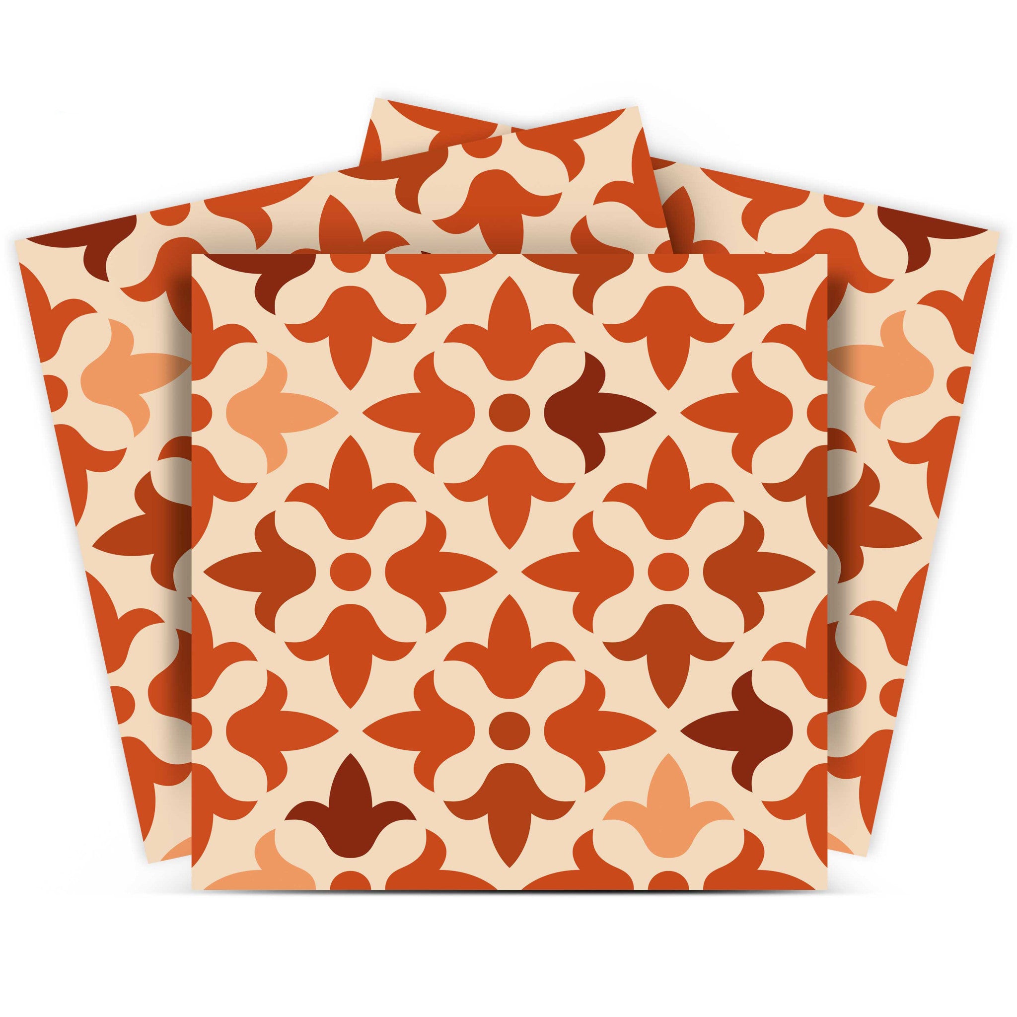 12 X 12 Terra Cotta Tango Peel and Stick Tiles