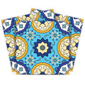 12 X 12 Aqua Floral Peel and Stick Removable Tiles