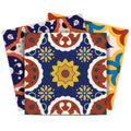 12 X 12 Blue Red Yellow Mosaic Peel And Stick Tiles