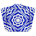 12 X 12 Blue And White Gerbera Peel And Stick Removable Tiles