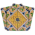 12 X 12 Yellow Blue Provence Peel and Stick Removable Tiles