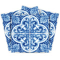 12 X 12 Blue and White Cross Peel And Stick Tiles