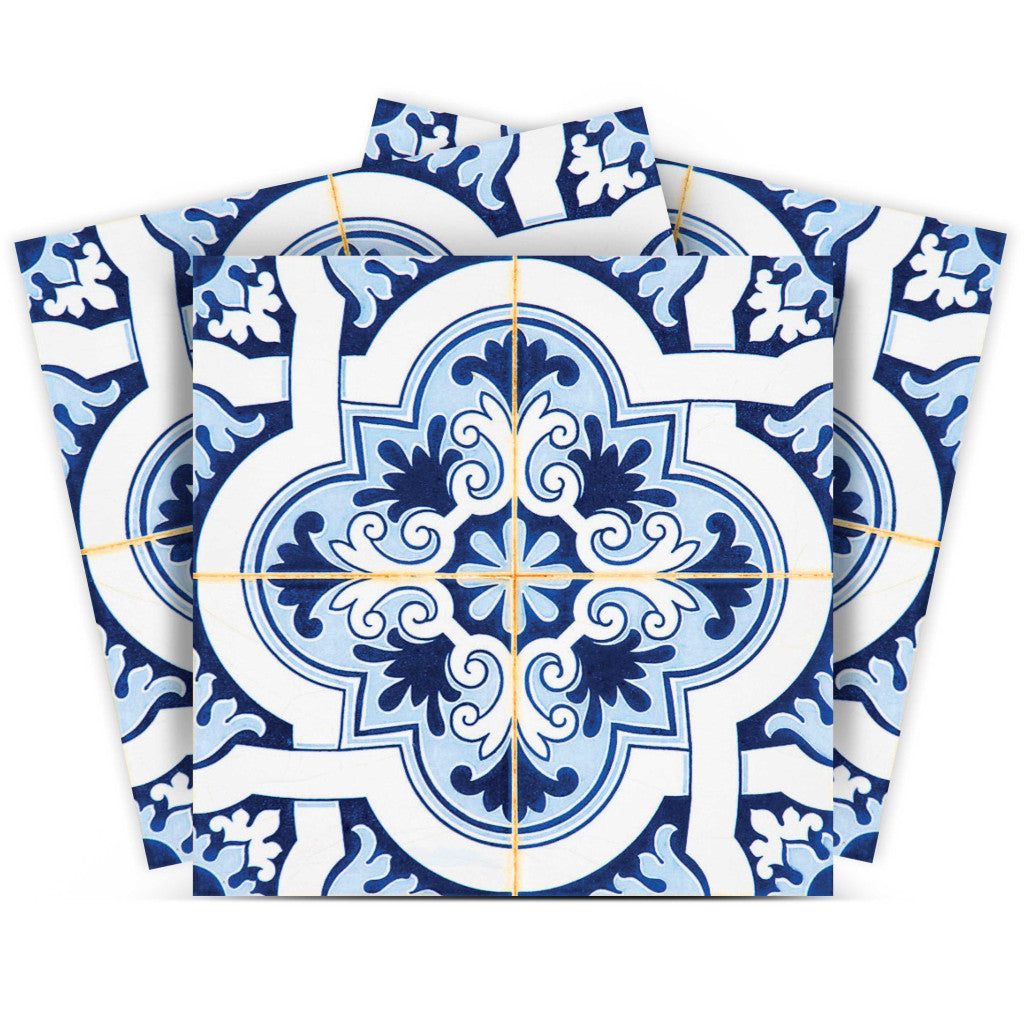12 X 12 Blue Mia Peel And Stick Removable Tiles