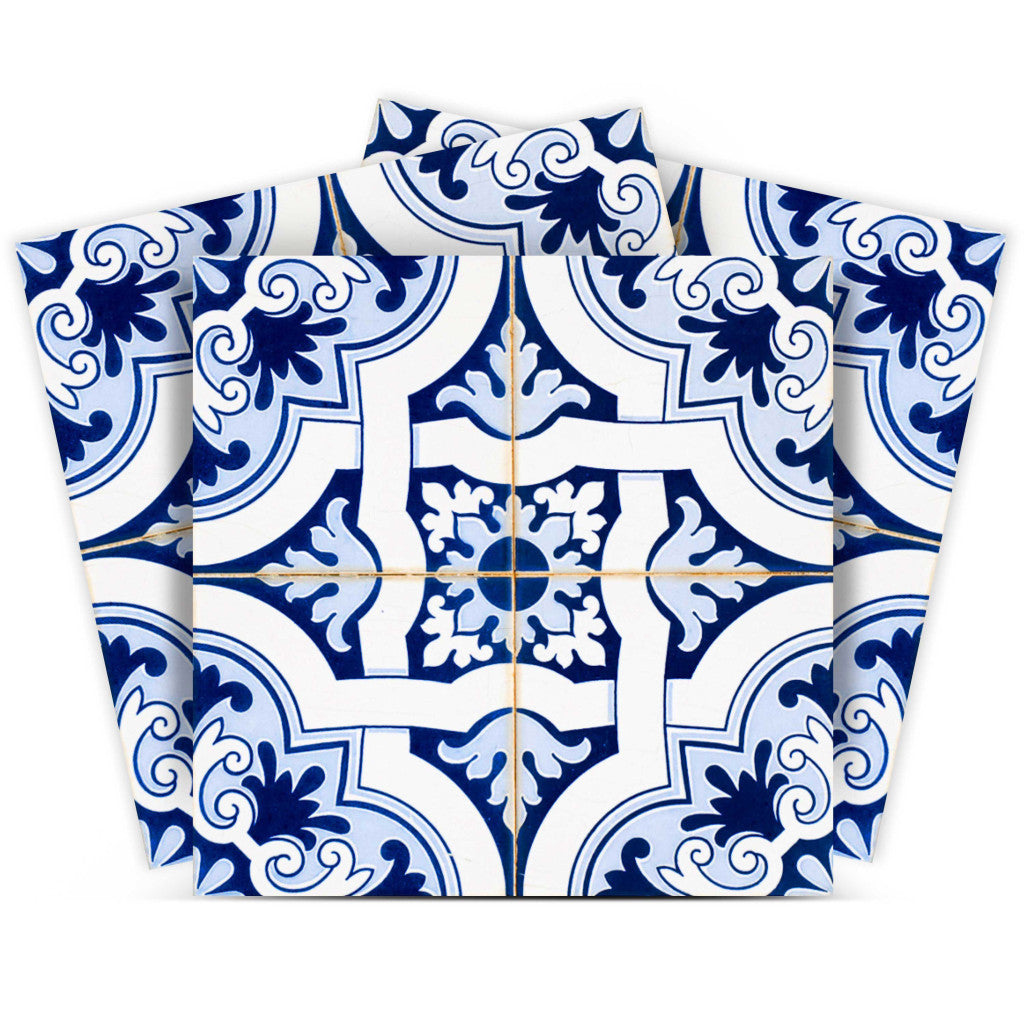 12 X 12 Blue Mia Gia Peel And Stick Removable Tiles
