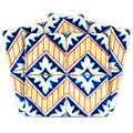 12 X 12 Blue Yellow Zig Peel and Stick Tiles