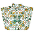 12 X 12 Green Yellow Melo Peel and Stick Tiles