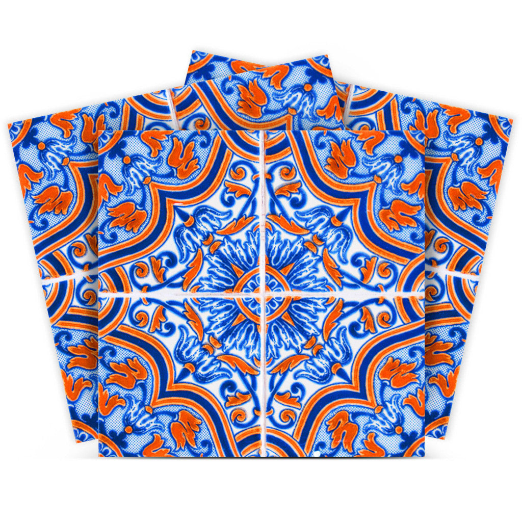 12 X 12 Blue Rust Zio Removable Peel and Stick Tiles