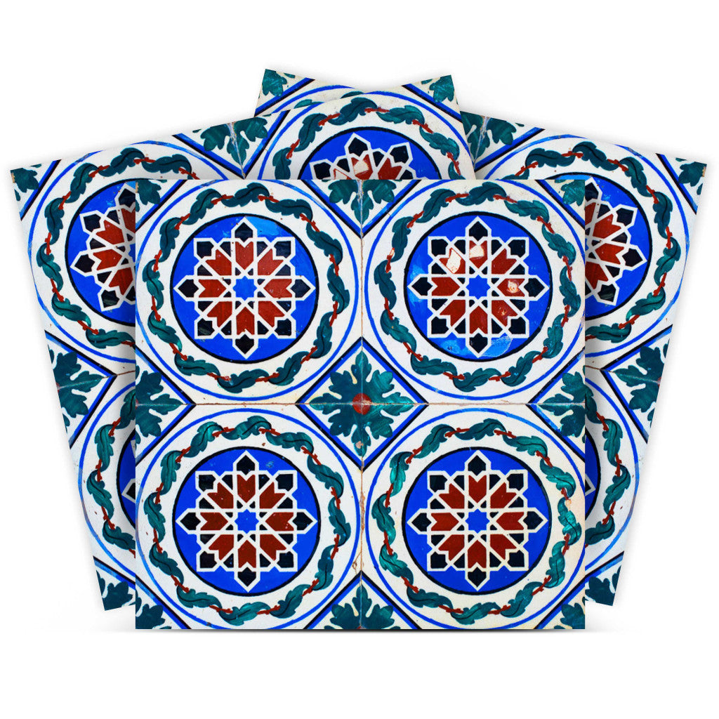 12 X 12  Blue and Green Augustine Removable Peel and Stick Tiles
