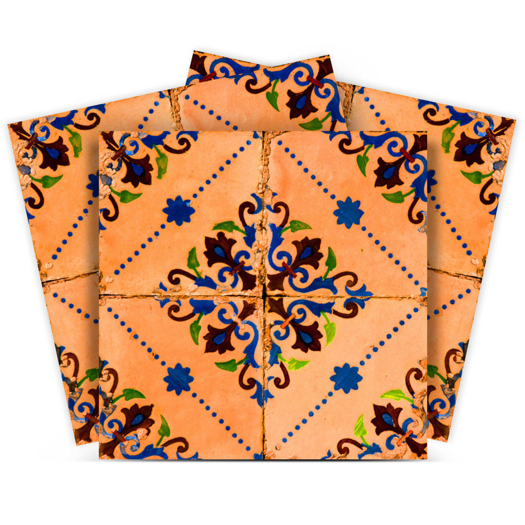 12 X 12 Golden Rio Removable Peel and Stick Tiles