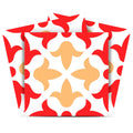 12 X 12 Red and White Roja Hola Removable Peel and Stick Tiles