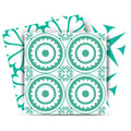 12 X 12 Light Green And White Geo Peel and Stick Removable Tiles