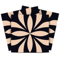 12 X 12 Intertwined Black and Cream Peel and Stick Removable Tiles