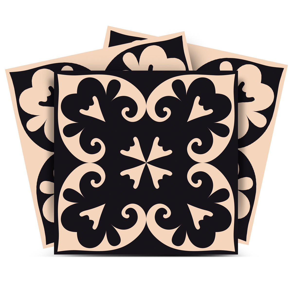 12 X 12 Brown and Black The Sheep Peel and Stick Removable Tiles