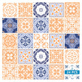 12 X 12 Yellow White and Blues Peel and Stick Removable Tiles