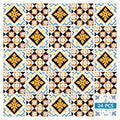 12 X 12 Snowflake and Diamond Peel and Stick Removable Tiles