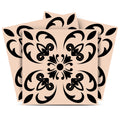 12 X 12 Black and Brown Mini Orchid Peel and Stick Removable Tiles