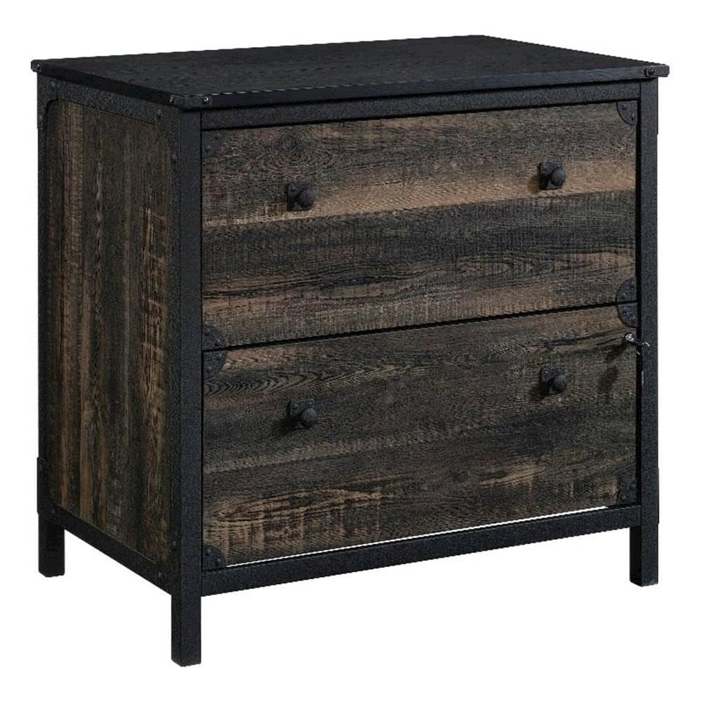 Foundry Road File Cabinet, Carbon Oak finish