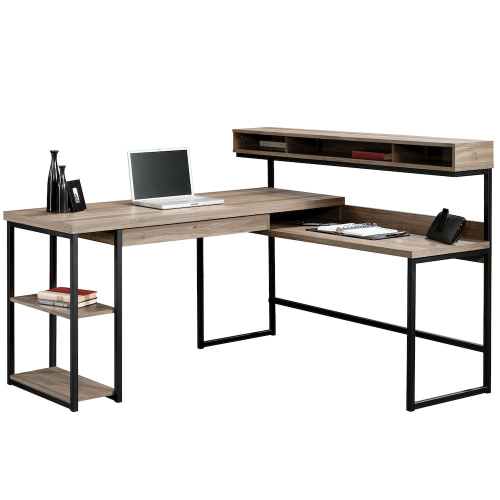 Transit L Desk, Salt Oak finish