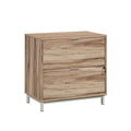 Bergen Circle File Cabinet, Kiln Acacia finish