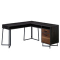 Canton Lane L Desk, Brew Oak finish