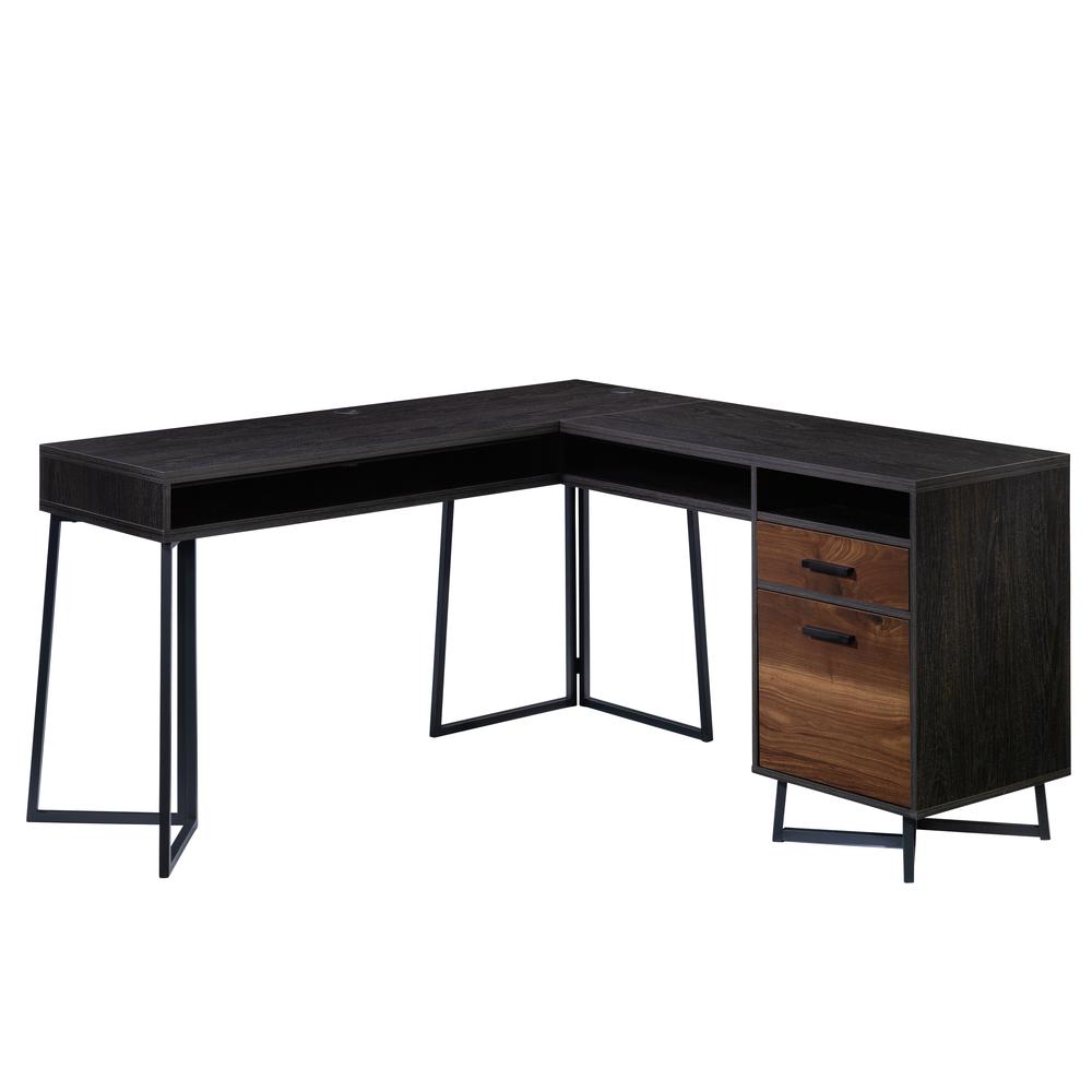 Canton Lane L Desk, Brew Oak finish