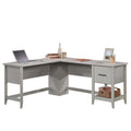 Summit Station L Desk, Glacier Oak finish