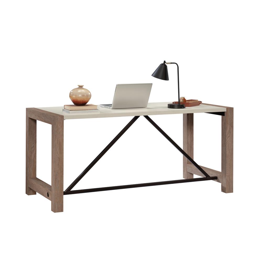 Dixon City Commercial Office Executive Desk, Brushed Oak finish