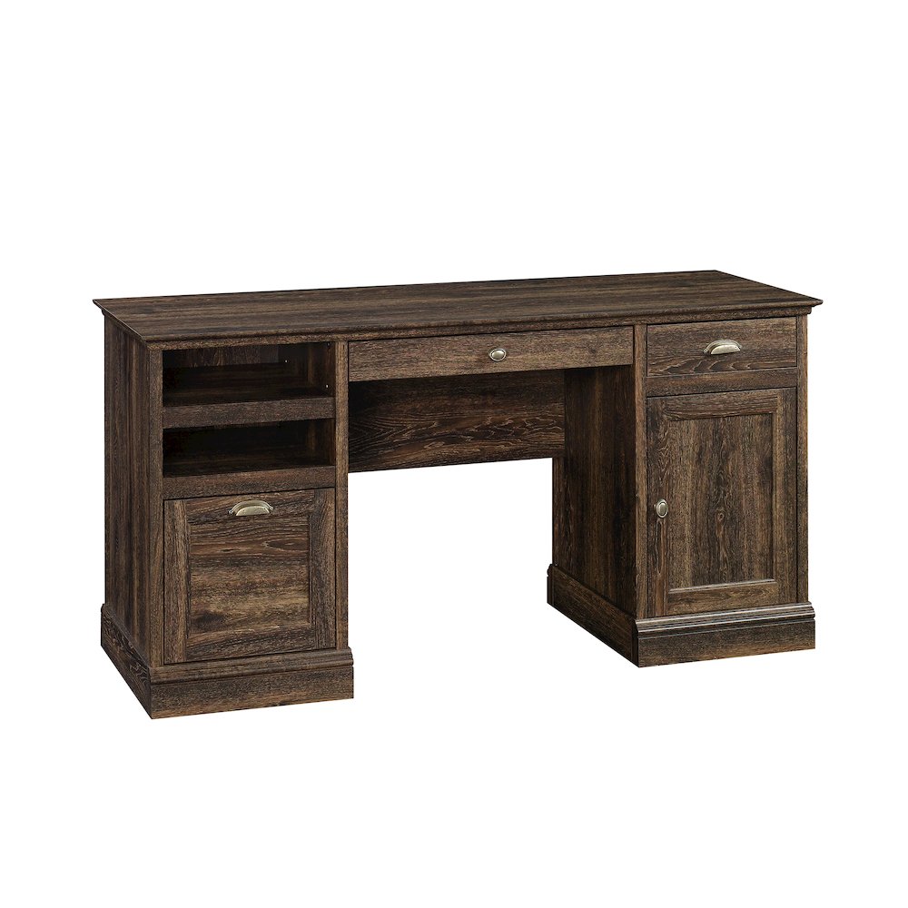 Barrister Lane Executive Desk, Iron Oak finish