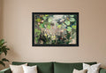 Water Lilies Summer Pond Brown Framed Print Wall Art