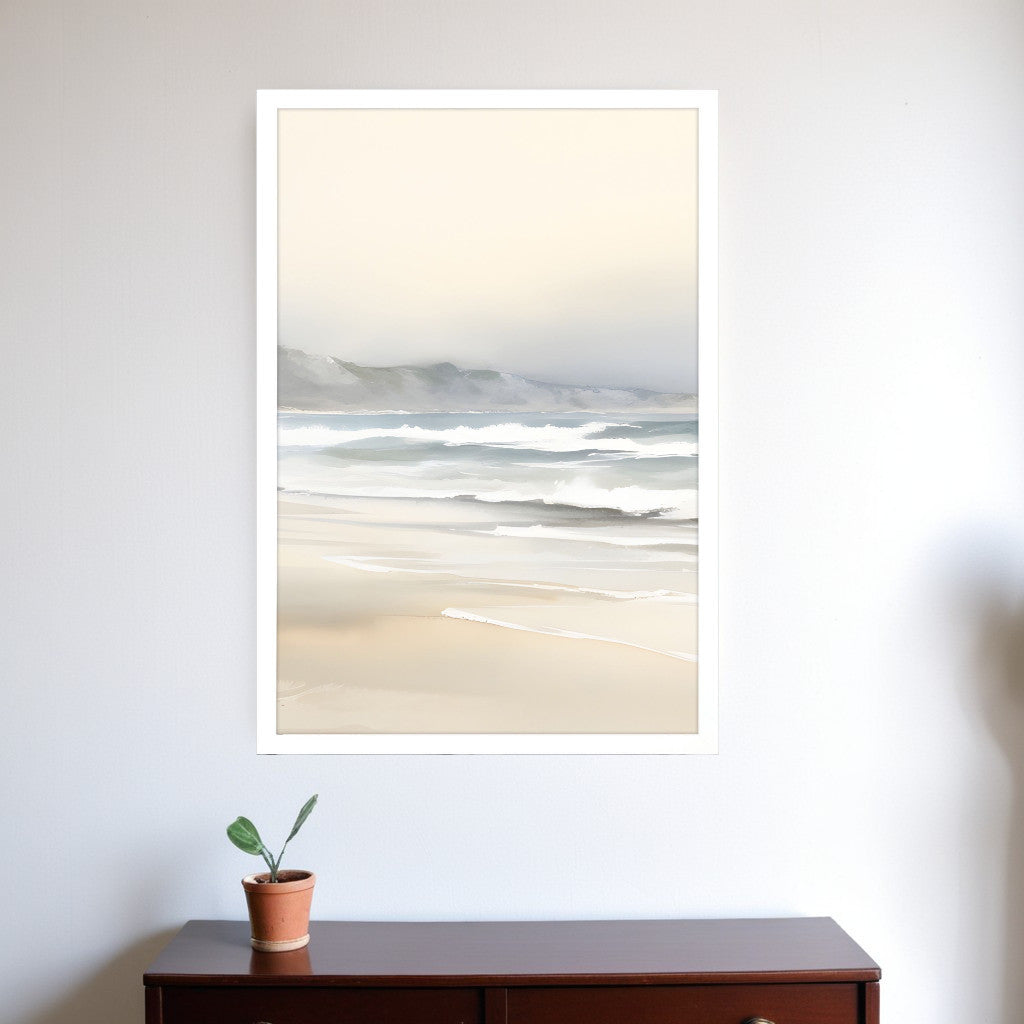 Ocean Breeze I White Framed Wall Art