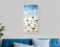 Aerial Beach View White Framed Wall Art